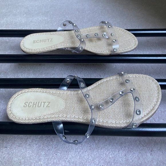 SCHUTZ Women Crystal Embellished Slide Sandals - NEW NWOB - Picture 6 of 8